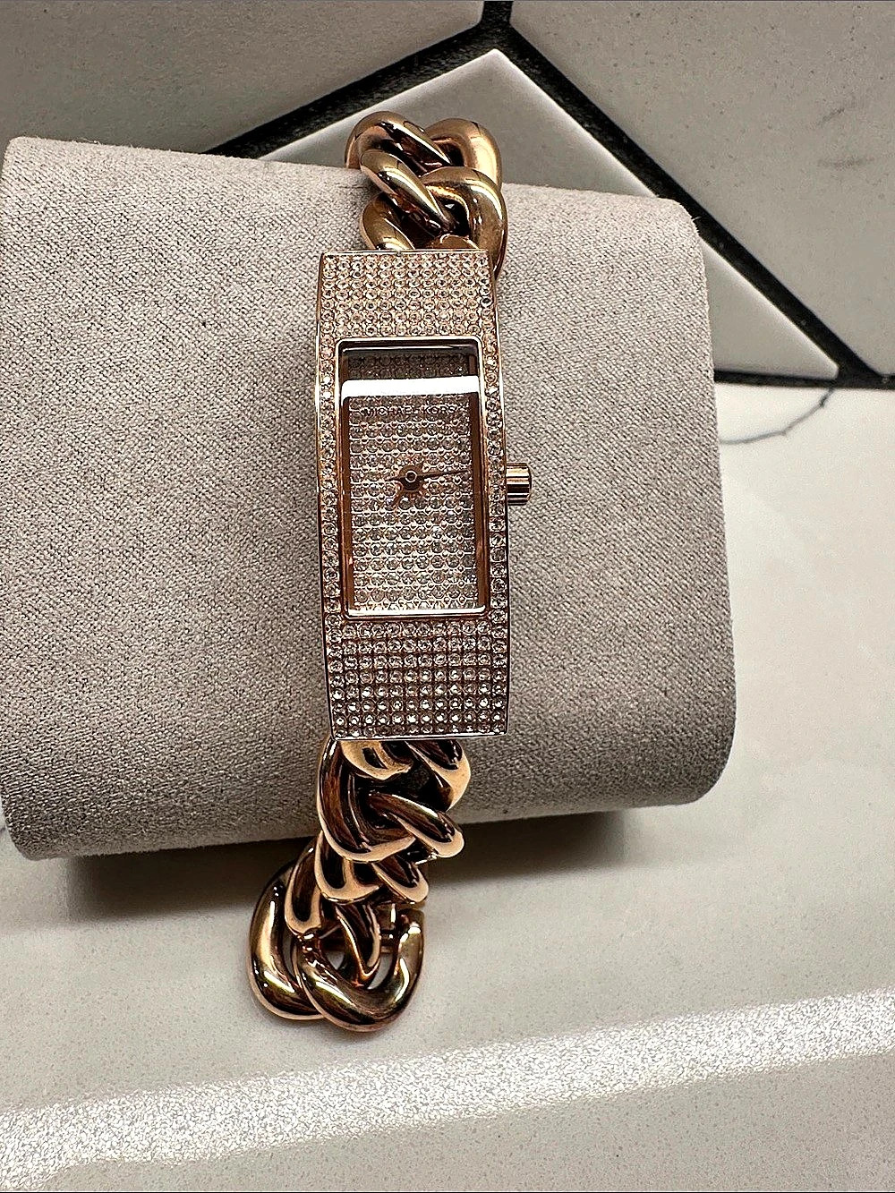 Michael Kors MK-3307 Crystal Gold-Tone Chain Watch